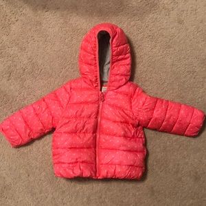 Baby Gap Hooded Pink Puffer Coat